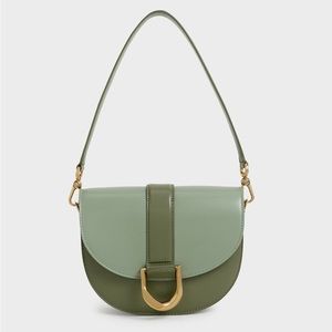Charles and Keith Gabine Two-Tone Saddle Bag